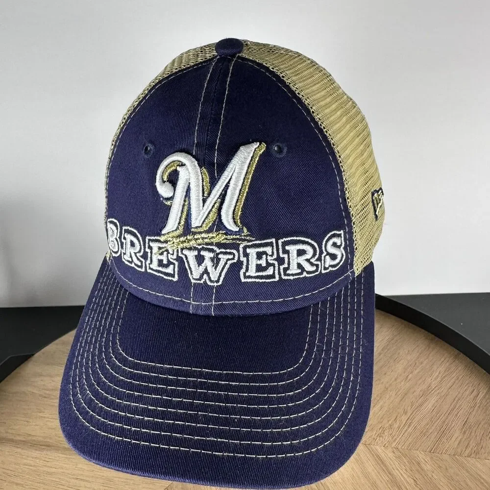 4/$20 Milwaukee Brewers Hat New Era Snapback MLB Baseball Cap Hat 9Twenty Youth